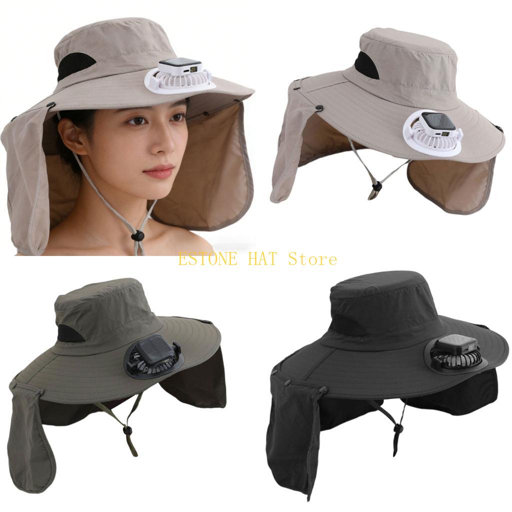 Packable Hat Nylon - 49MF Multifunctional Outdoor Hat With Rechargeable